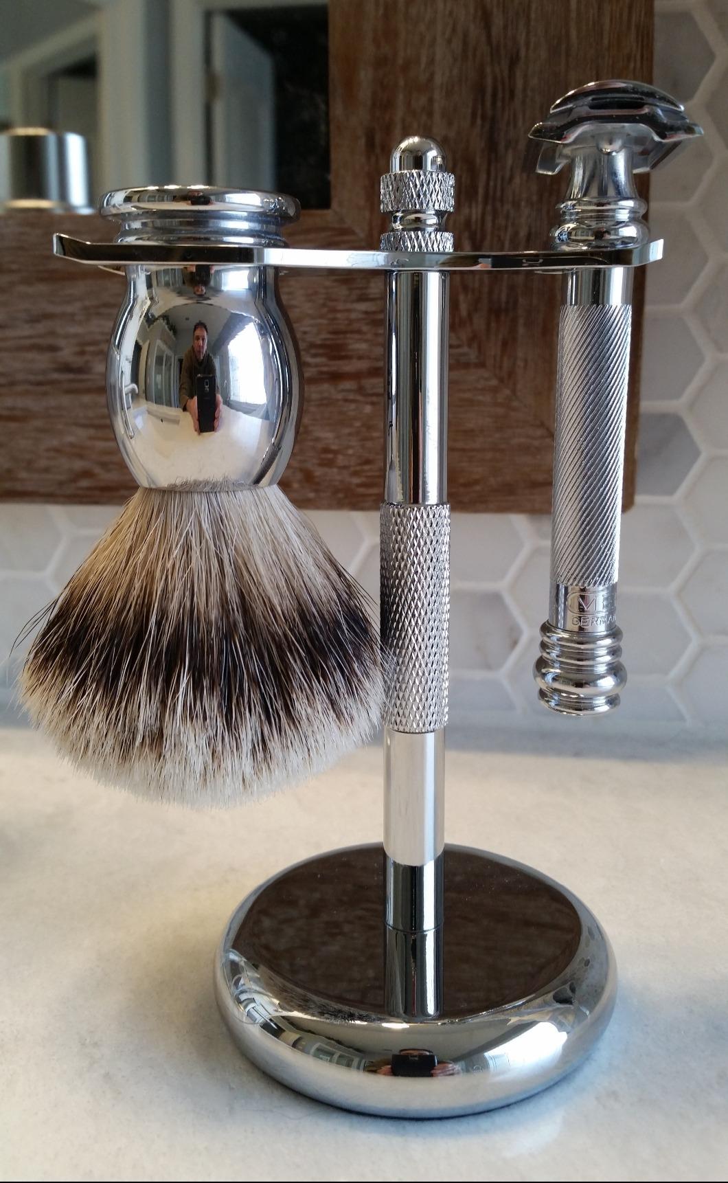 Parker 3 SILVERTIP Badger Shaving Brush – Chrome Handle customer photo 2