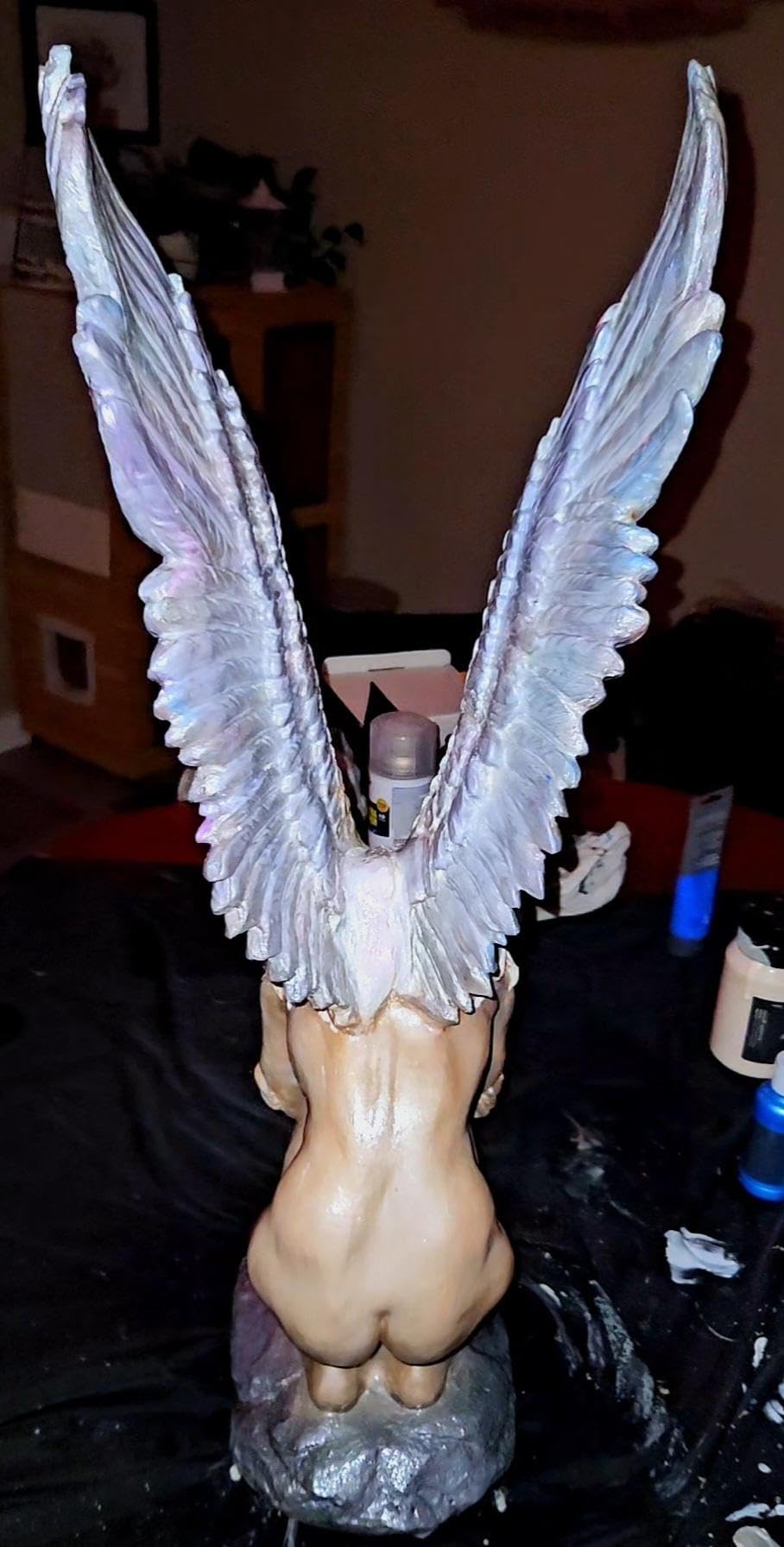 Design Toscano Remembrance and Redemption Angel Religious Indoor/Outdoor Garden Statue, From Base to Top of the Wings Nearly 3 feet tall! Tall, Cast Stone Resin, Antique Stone Finish customer photo 2