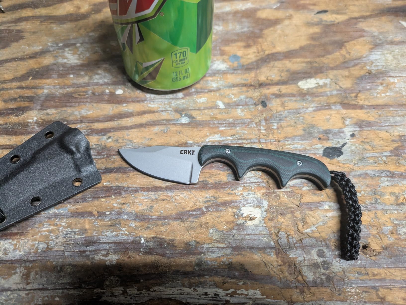 CRKT Minimalist Bowie Outdoor Fixed Blade Knife with Sheath, Green, 2387 customer photo 2