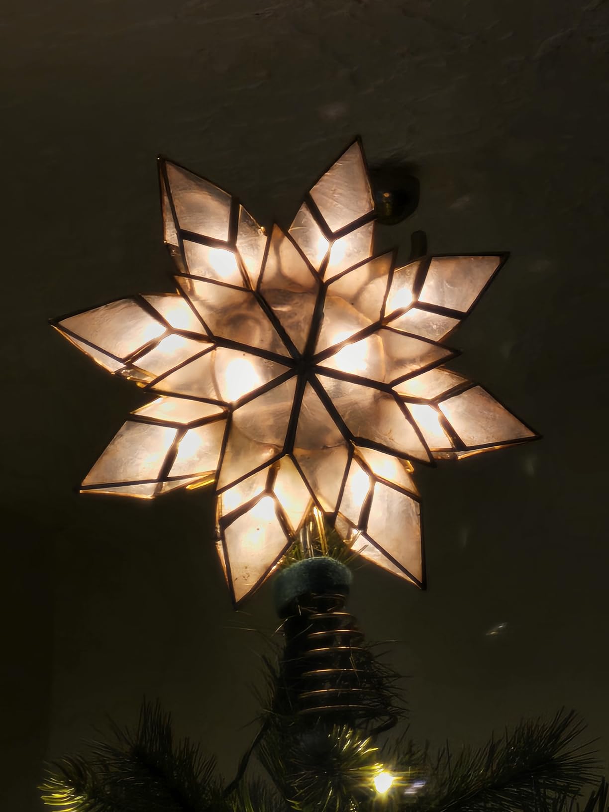 Kurt Adler UL 10L Capiz Clear Star Treetop customer photo 1