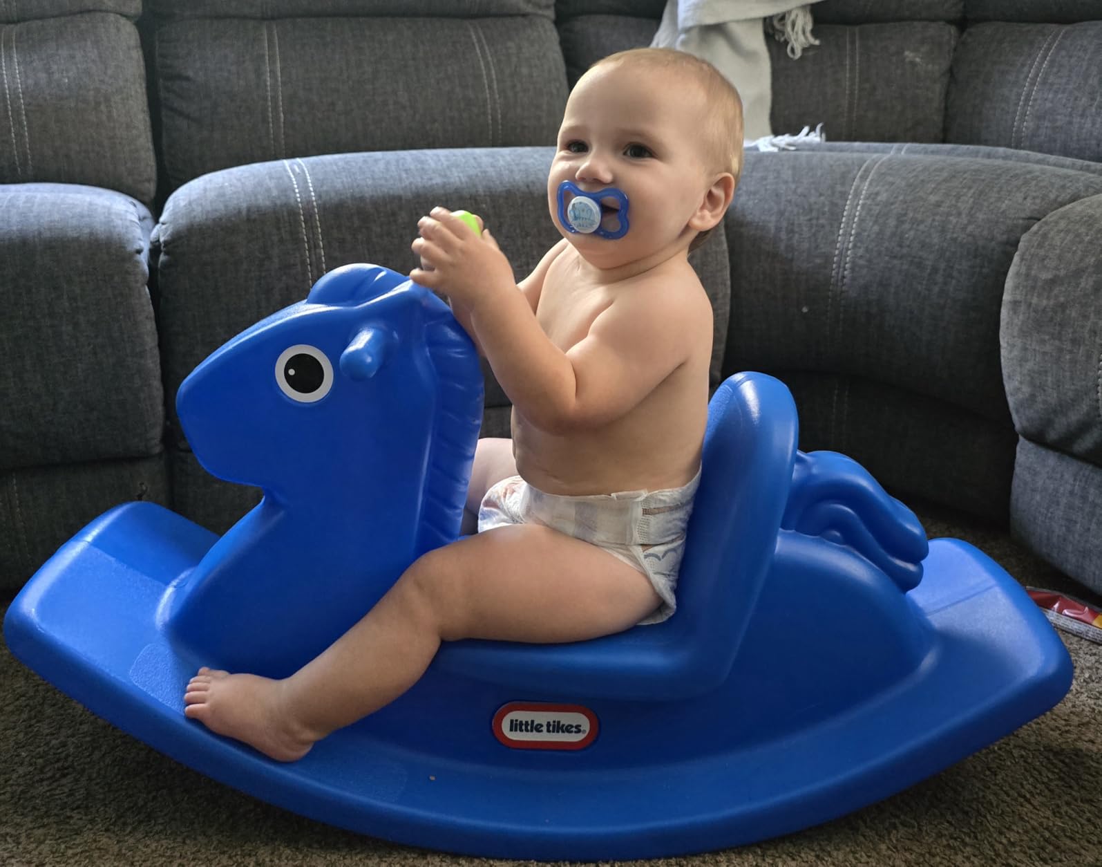 Little Tikes Rocking Horse Blue, 33.00 L x 10.00 W x 17.50 H Inches customer photo 1