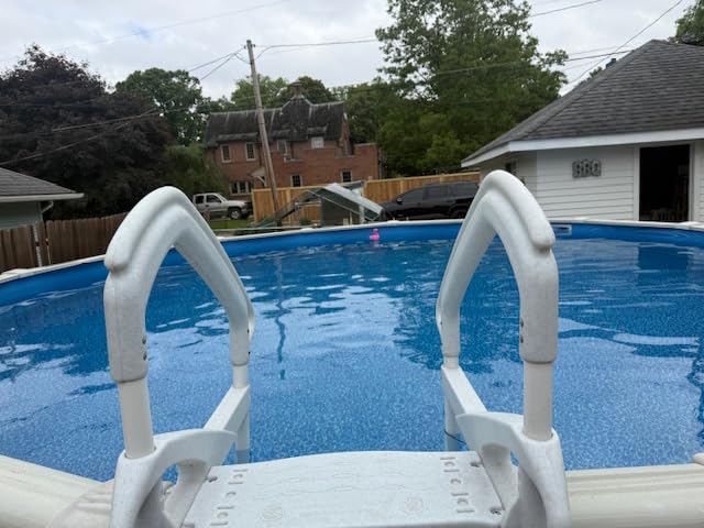 Swimline 24 Feet Round Overlap Above Ground Pool Liner Standard Gauge with Swirl Bottom Design and LamiClear Protection Against Fading, Blue customer photo 2