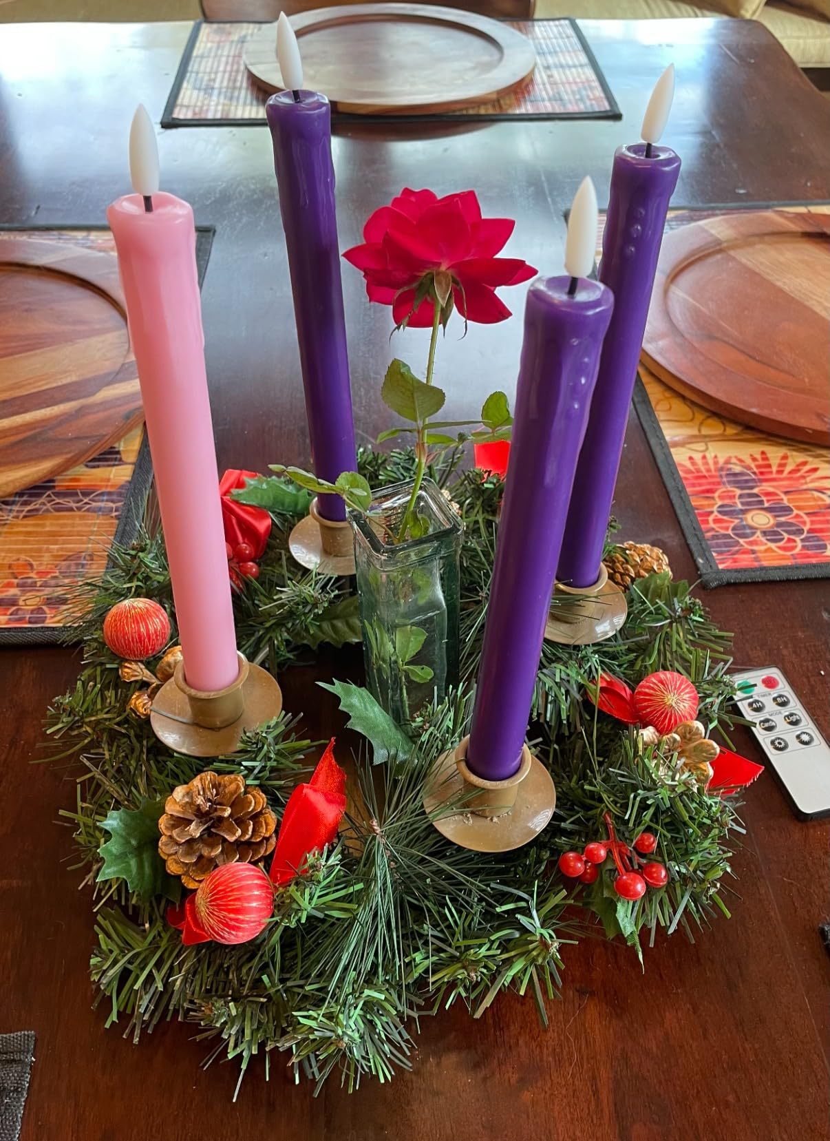 Berry Advent Wreath by Vermont Christmas Company - Durable Wreath to Use Year After Year - Perfect Addition for The Advent Season customer photo 1