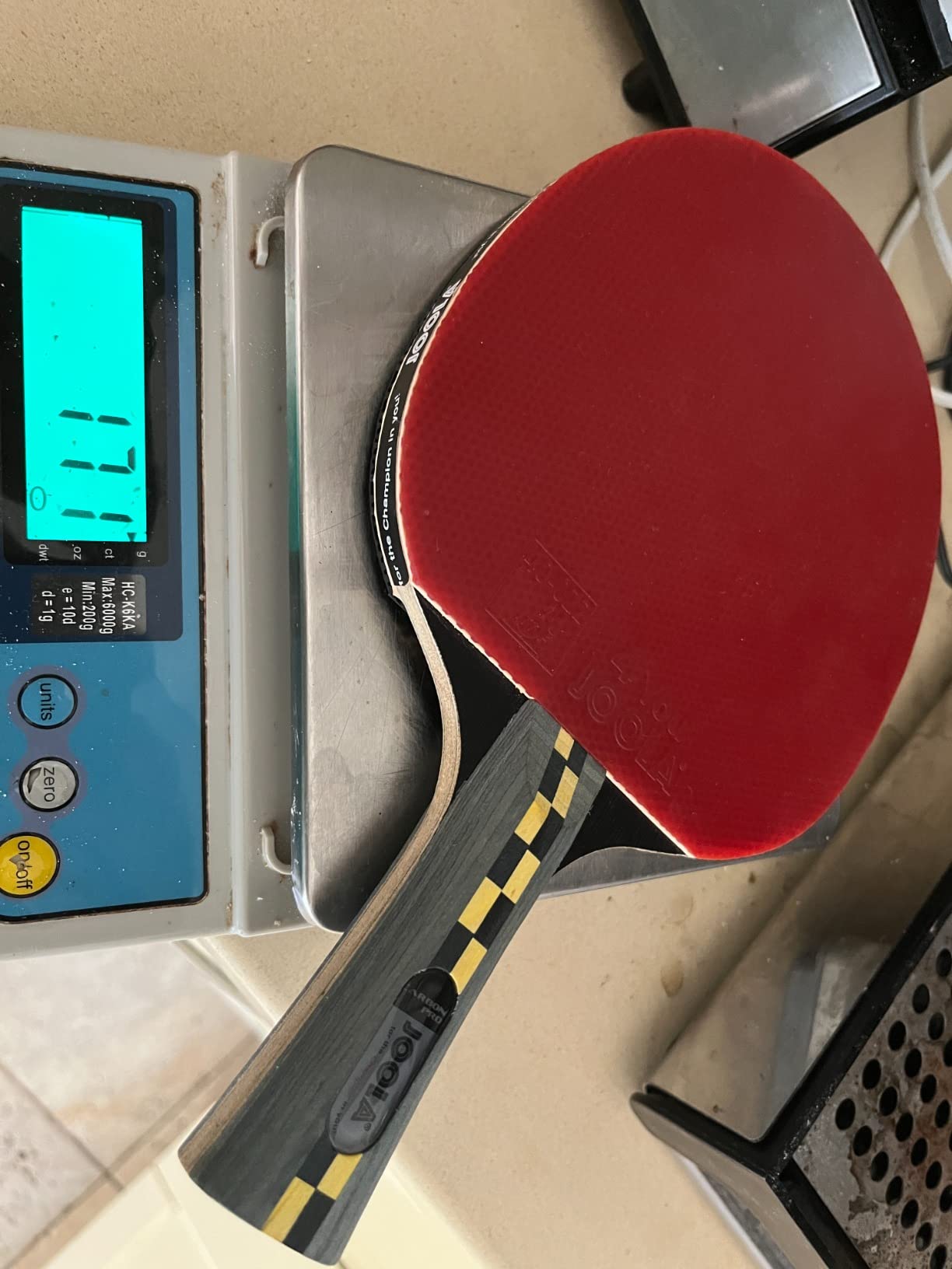 JOOLA Carbon Pro Professional Ping Pong Paddle - Racket with Carbonwood Technology & Red/Black JOOLA 4 You Rubber - Table Tennis Racket Designed for Speed customer photo 1