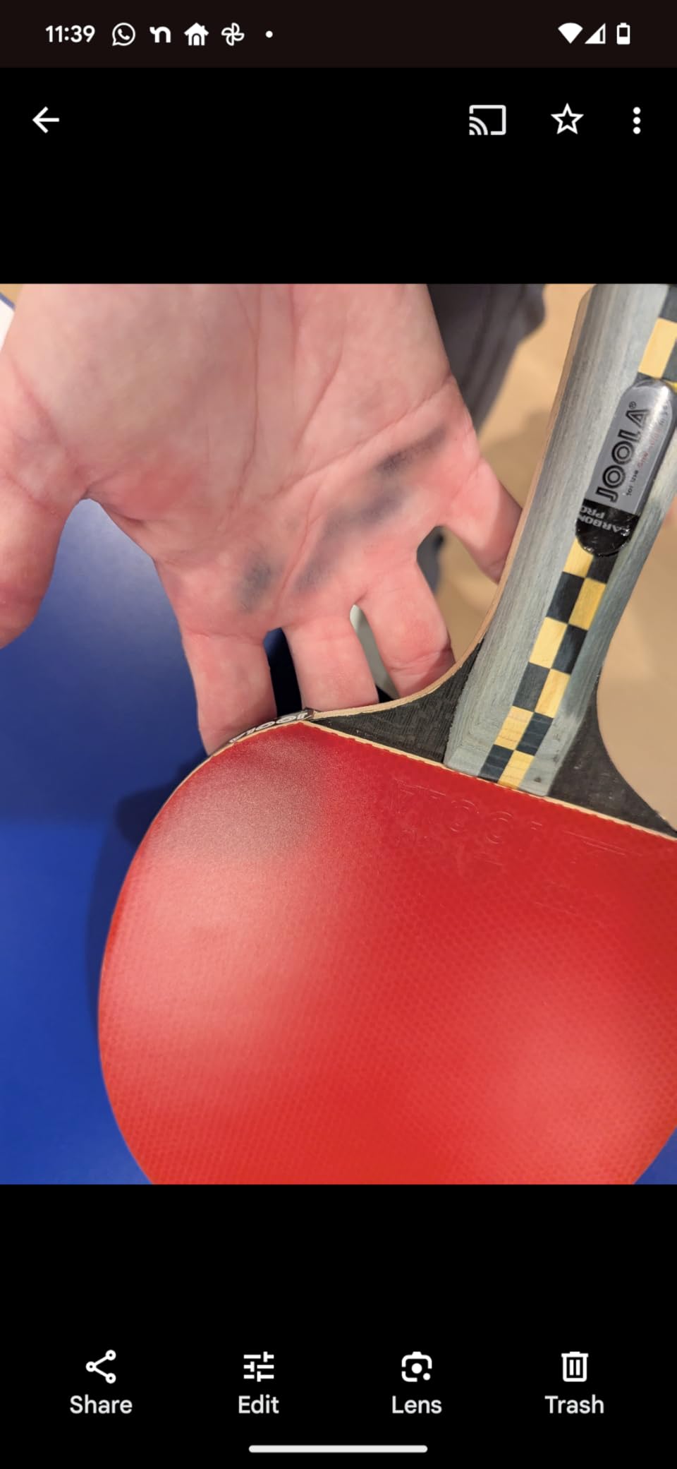 JOOLA Carbon Pro Professional Ping Pong Paddle - Racket with Carbonwood Technology & Red/Black JOOLA 4 You Rubber - Table Tennis Racket Designed for Speed customer photo 2