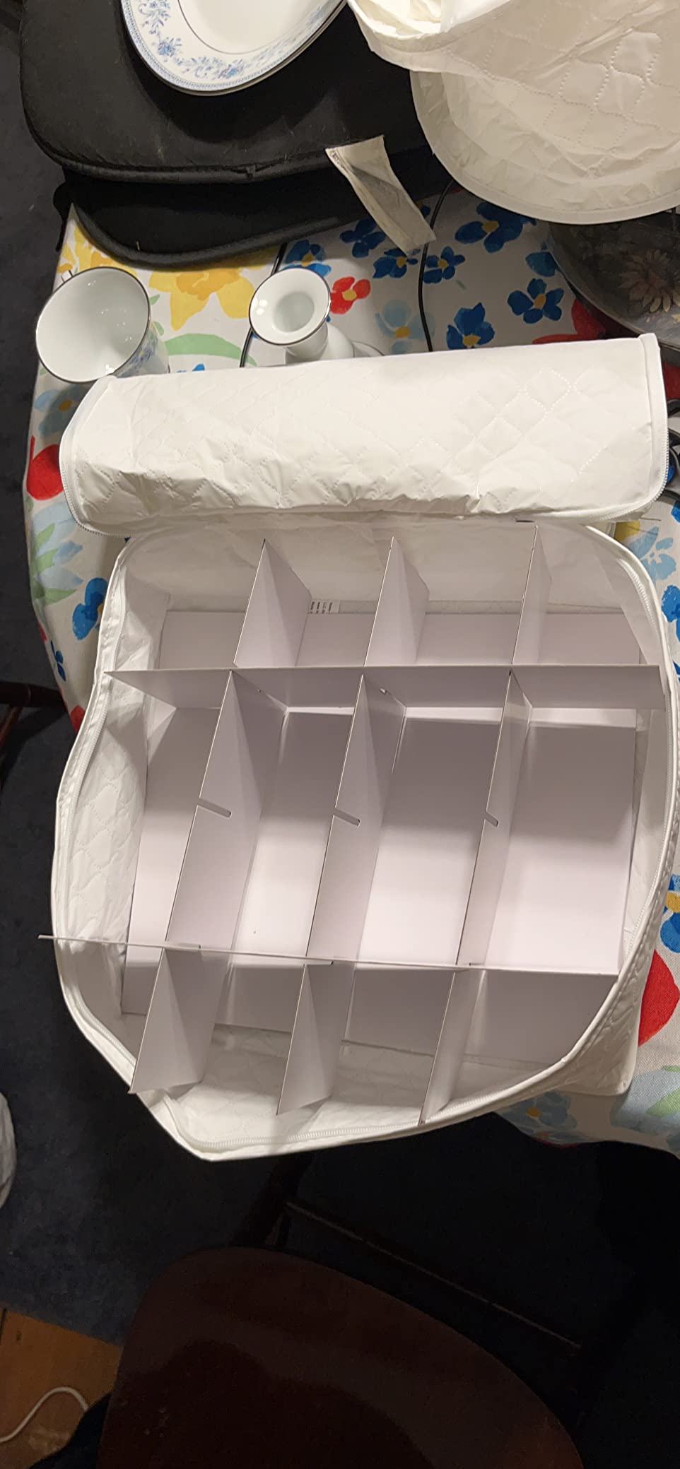 Honey-Can-Do Dinnerware Storage Containers Set, Perfect for Dish Storage, China Storage, and Cup Storage, Quilted Containers to Keep Your Heirlooms and Fine China Protected and Organized, 5-Piece Set customer photo 2