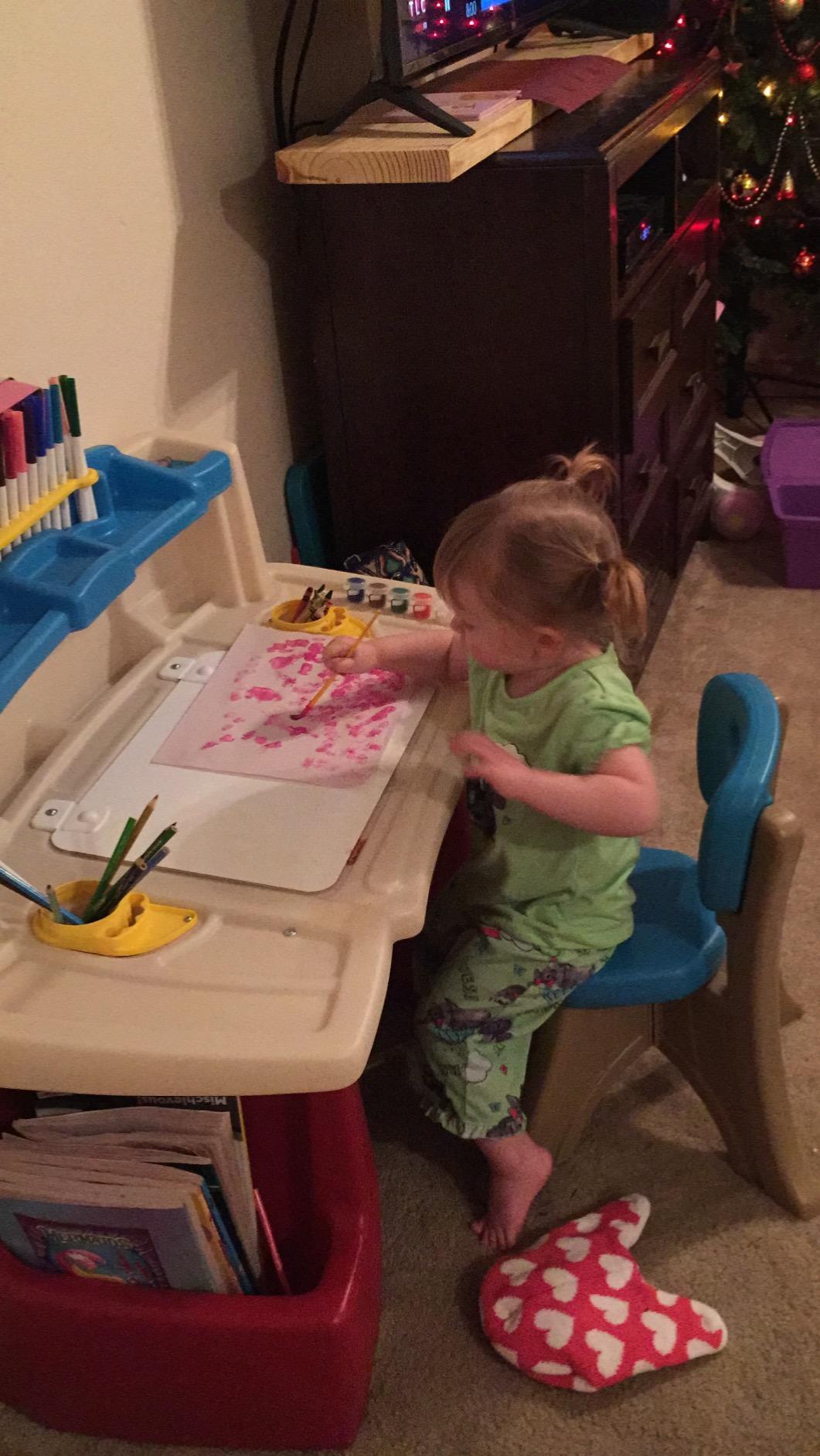 Step2 Deluxe Art Master Desk, Kids Activity Table & Chair, Arts & Crafts Desk, Made of Durable Plastic, For Toddlers 3+ Years Old customer photo 2