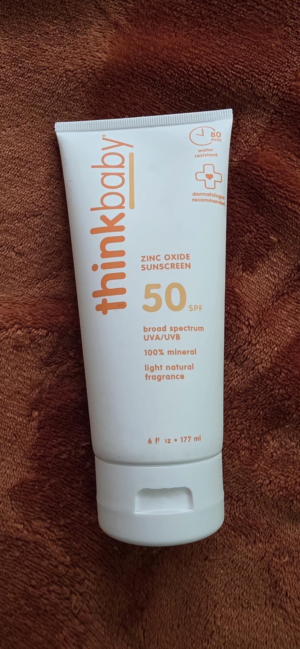 Thinkbaby Baby Sunscreen SPF 50+, Mineral Formula, Water Resistant, 3 Oz customer photo 2