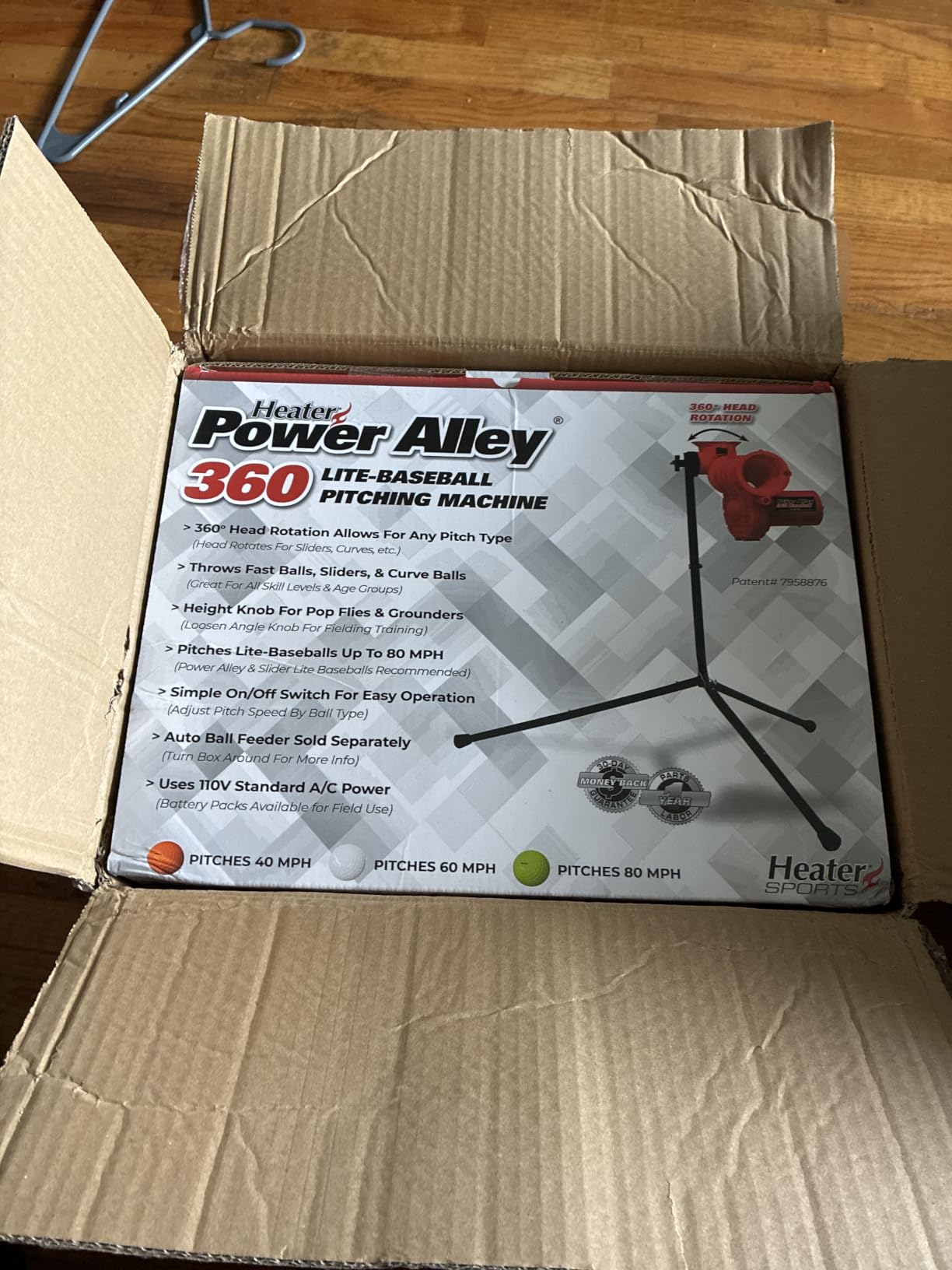Heater Sports Power Alley Lite 360 Baseball Pitching Machine - Pitches Lite Balls 40-80 MPH Fastballs, Sliders, & Curves | Accurate, Durable, & Portable Training Tool for Batting & Field Practice customer photo 2