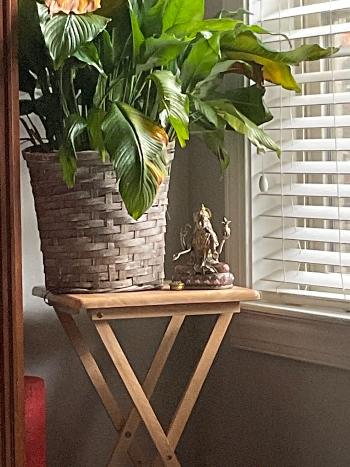 Bronze Hindu Goddess Lakshmi On Lotus Hinduism Display Statue customer photo 2