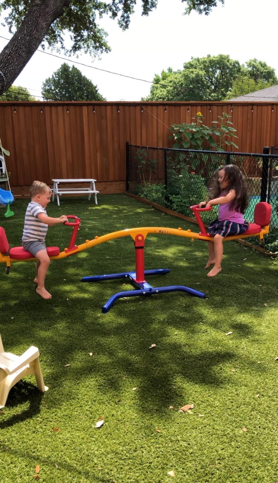Gym Dandy Spinning Teeter Totter - 360-Degree Rotation Seesaw with Impact Absorbing Seats - Kids Backyard Playground Equipment, TT-360 customer photo 1