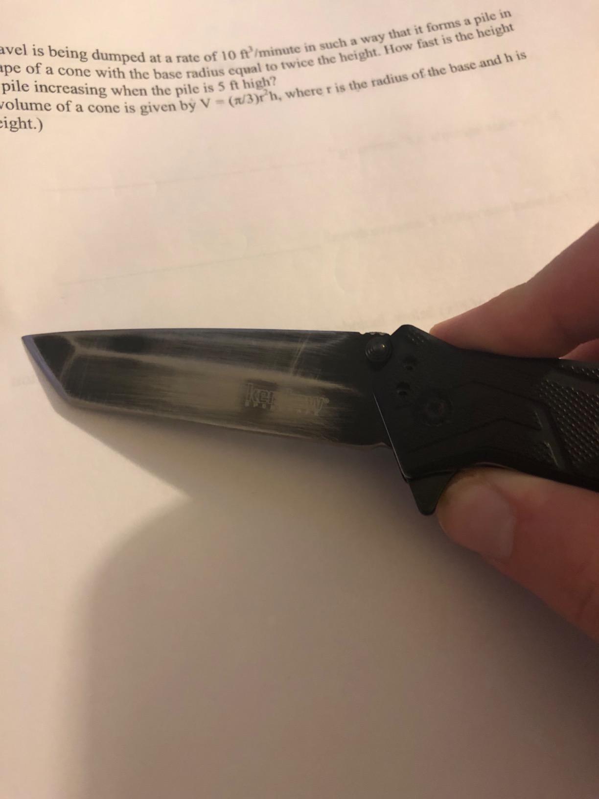 Kershaw Brawler Pocket Knife, All-Black, 3 Inch Tanto Blade customer photo 1