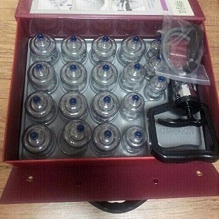 Hansol Professional Cupping Therapy Equipment Set with pumping handle 19 Cups / English Manual (Made in Korea) customer photo 1