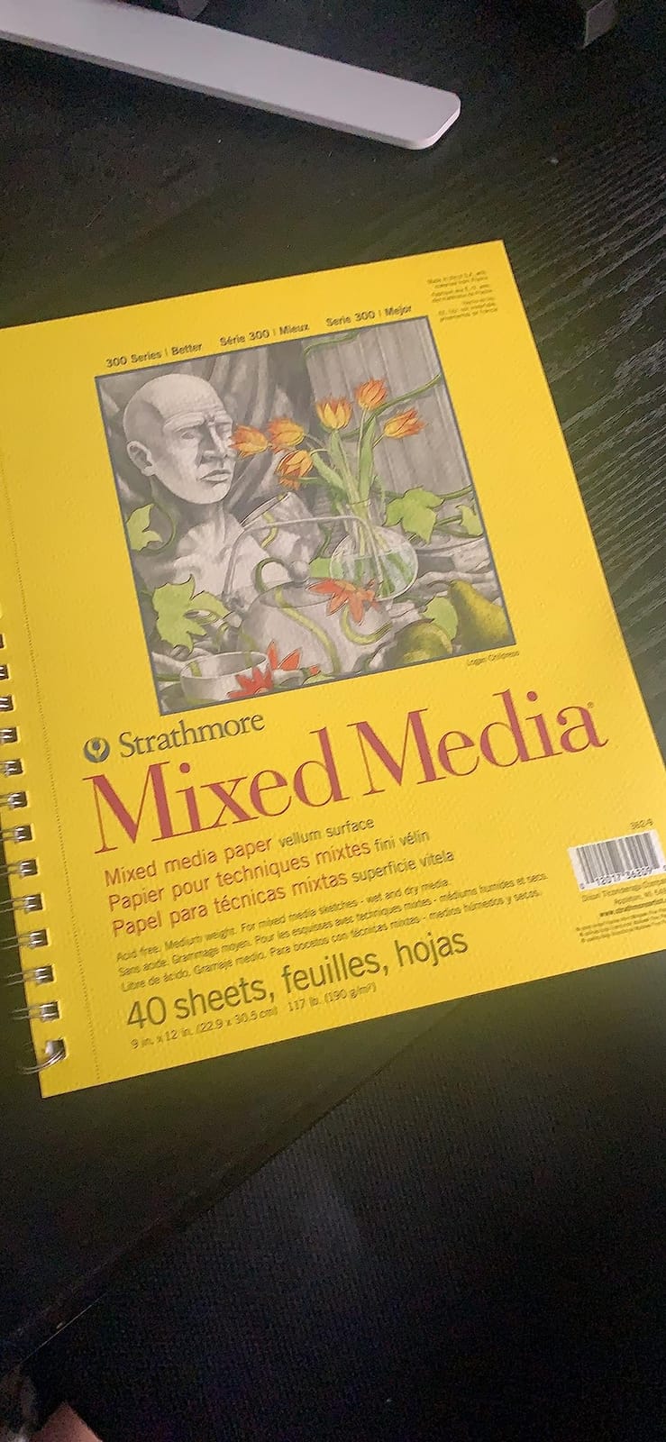 Strathmore 300 Series Mixed Media Paper Pad, Side Wire Bound, 5.5x8.5 inches, 40 Sheets (117lb/190g) - Artist Paper for Adults and Students - Watercolor, Gouache, Graphite, Ink, Pencil, Marker customer photo 2