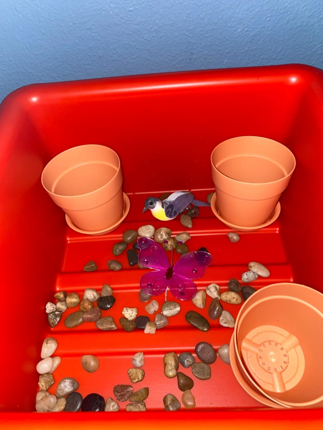 ECR4Kids 2-Station Sand and Water Adjustable Play Table, Sensory Bins, Blue/Red | Durable plastic/steel, GREENGUARD Gold Certified, 3-5 years, 80 lb capacity, adjustable legs, easy-lift lids, indoor/outdoor customer photo 2