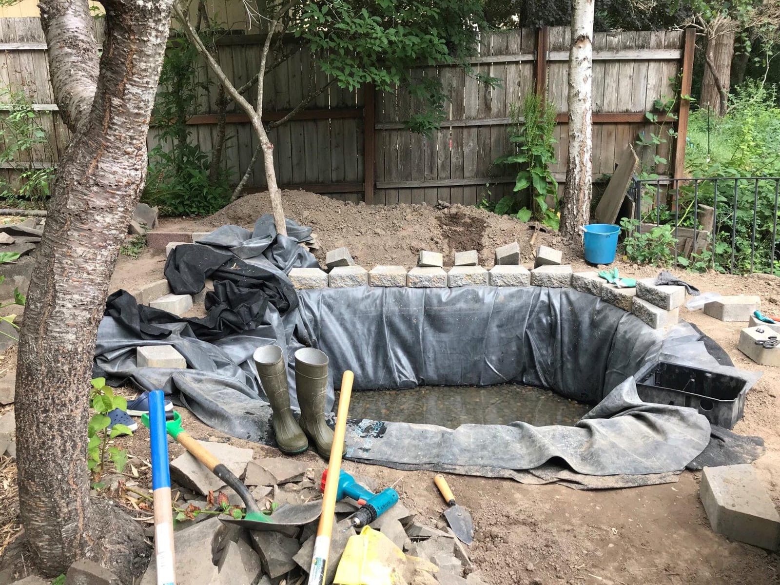 Simply Ponds 2100 GPH Water Garden Koi Pond Kit 15 x 20 Ft EPDM Liner customer photo 1