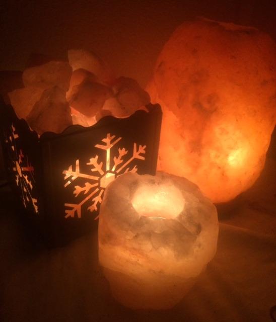 Himalayan Glow Tealight Candle Holder, Home Décor Natural Style Hand Carved Salt Lamp - 2 Pack customer photo 1