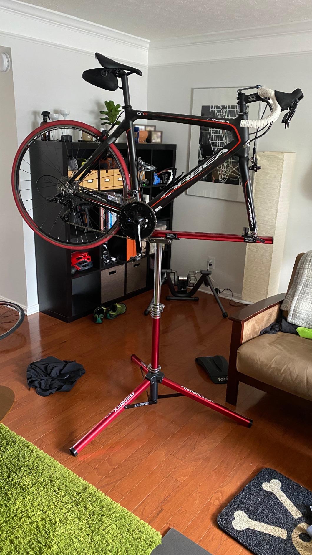 Feedback Sports Sprint Bike Repair Stand, Compact Bike Workstand, Red customer photo 1