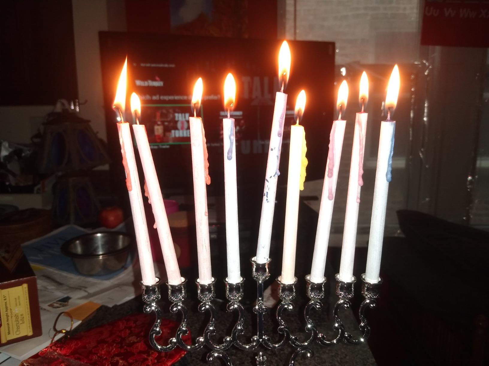 Ner Mitzvah Silver Plated Candle Menorah, Fits All Standard Hanukkah Candles - Curved Branches, 7.25 High x 6.5 Wide customer photo 2