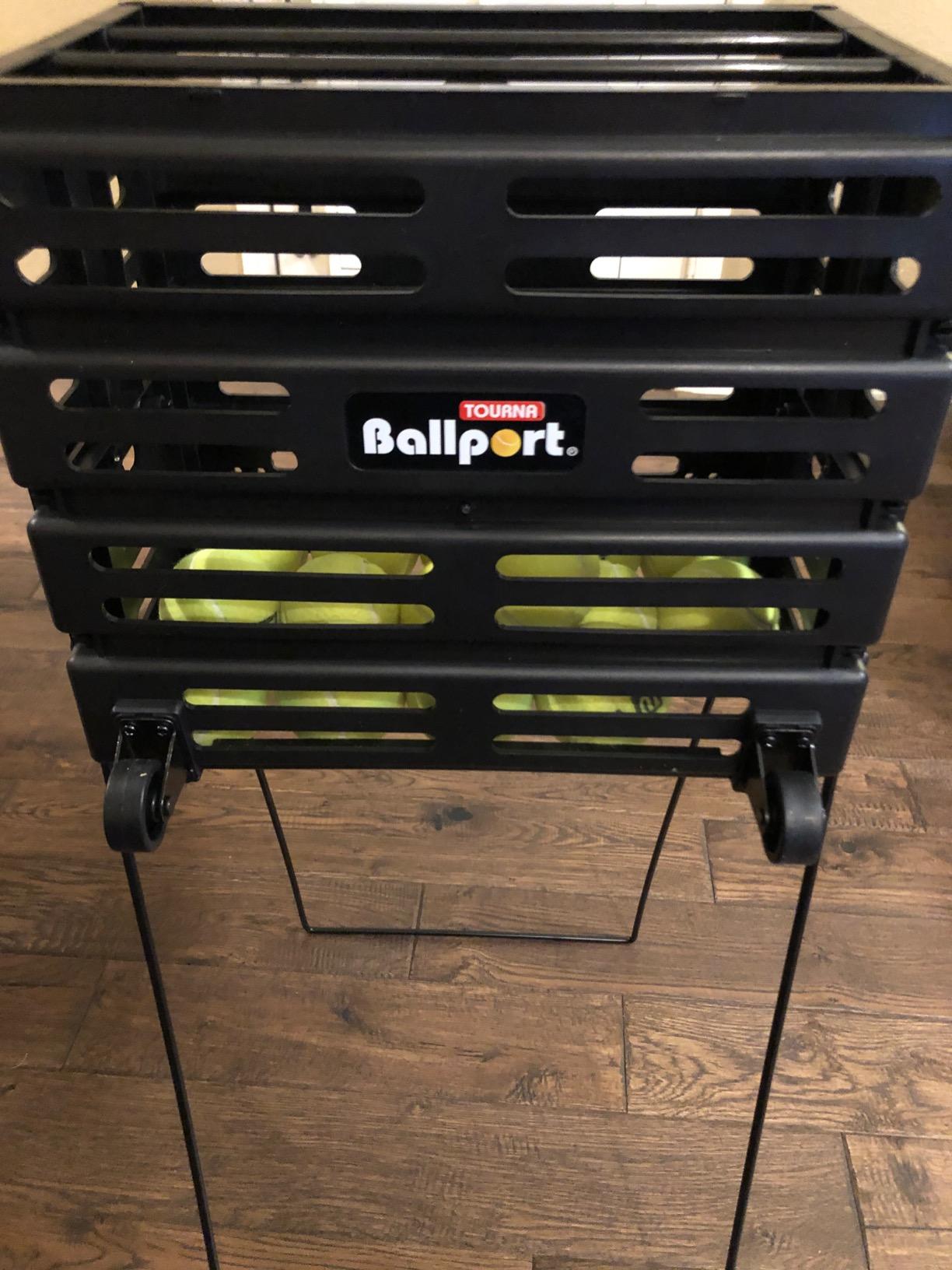 Tourna Ballport Deluxe Tennis Ball Hopper with Wheels customer photo 2