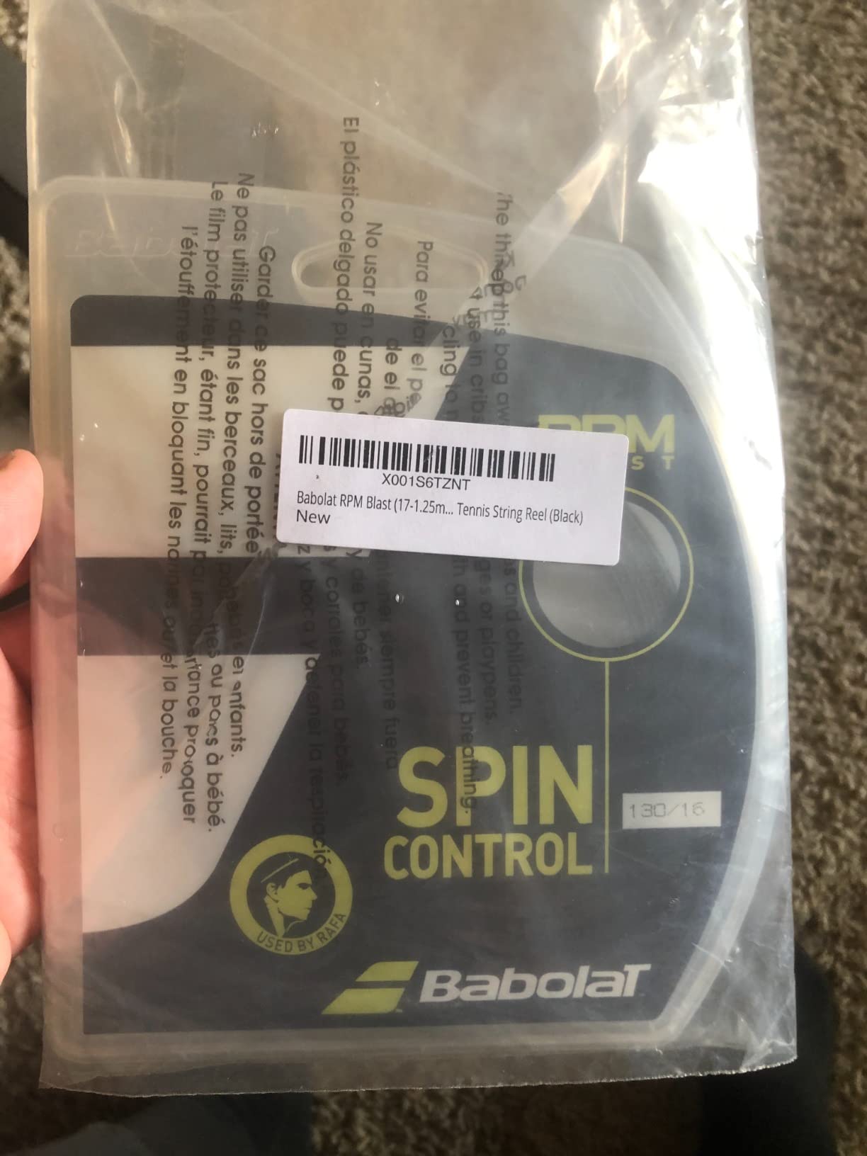 Babolat RPM Blast 17g/1.25 Tennis String 600ft/200m Reel customer photo 1