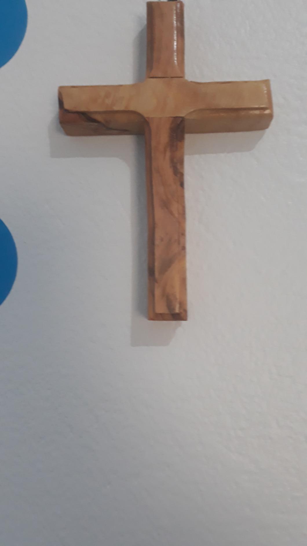 Zuluf Wall Hanging Olive Wood Cross | Hand Carved Cross | Olivewood Christian Wall Cross With Holy Land Certificate | Ideal Gift for Home Decoration, Weddings and Home Office 20cm / 7.8
