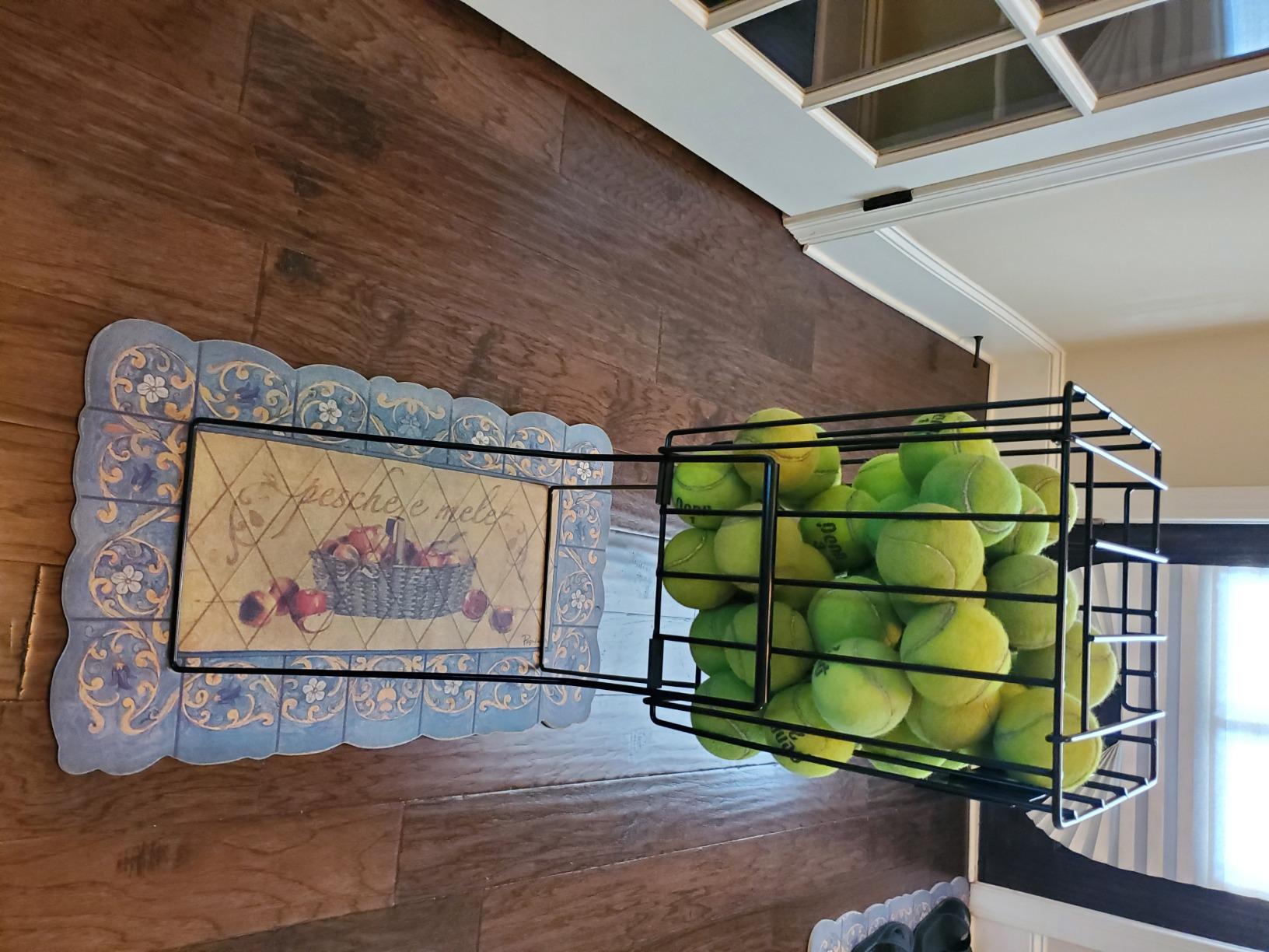 Tourna Ballport Classic Tennis Ball Hopper & Ball Pickup Basket - Heavy Duty Portable Tennis Ball Collector with Handles for Coaches, Players & Ball Machines customer photo 1