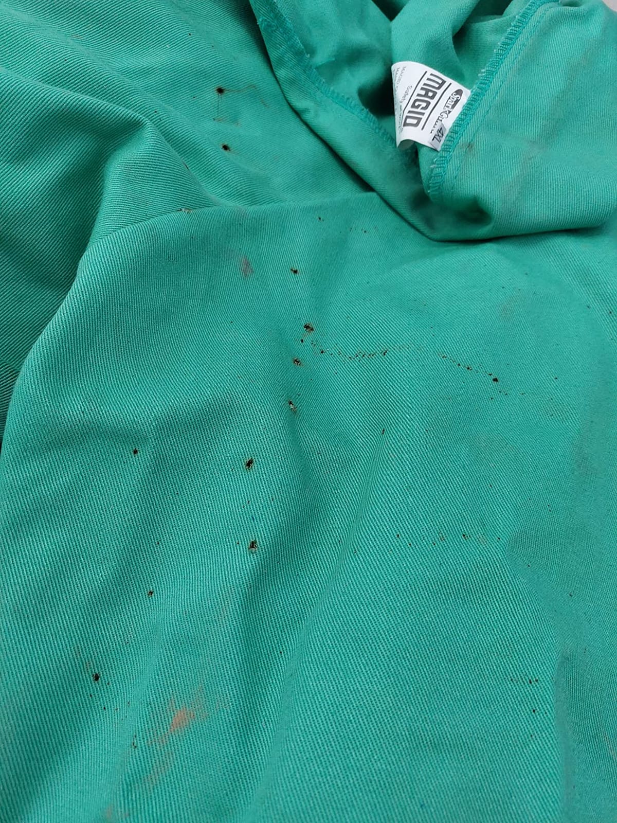 MAGID SparkGuard Flame Resistant Green Welding Jacket, 1 Jacket customer photo 2