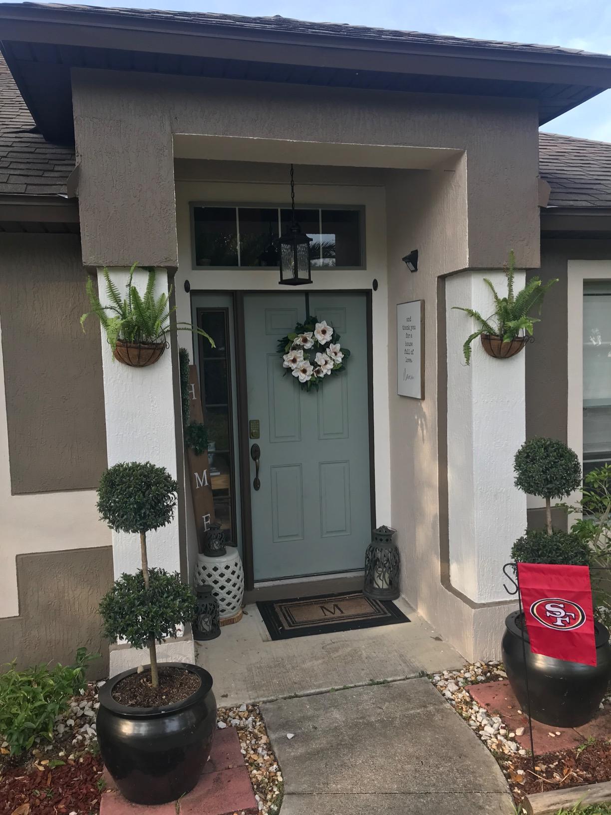 Nearly Natural 4793 22in. Magnolia Wreath,White customer photo 1