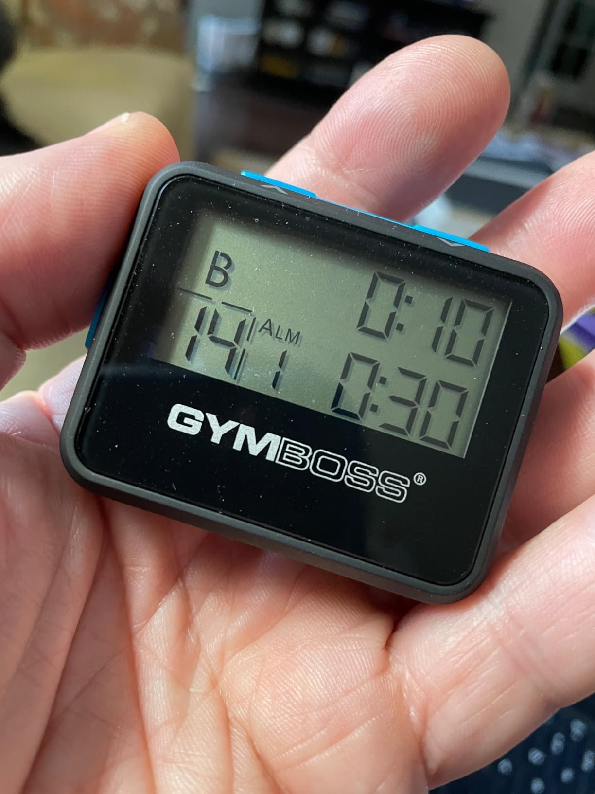 Gymboss Interval Timer and Stopwatch - Black/Blue SOFTCOAT customer photo 1
