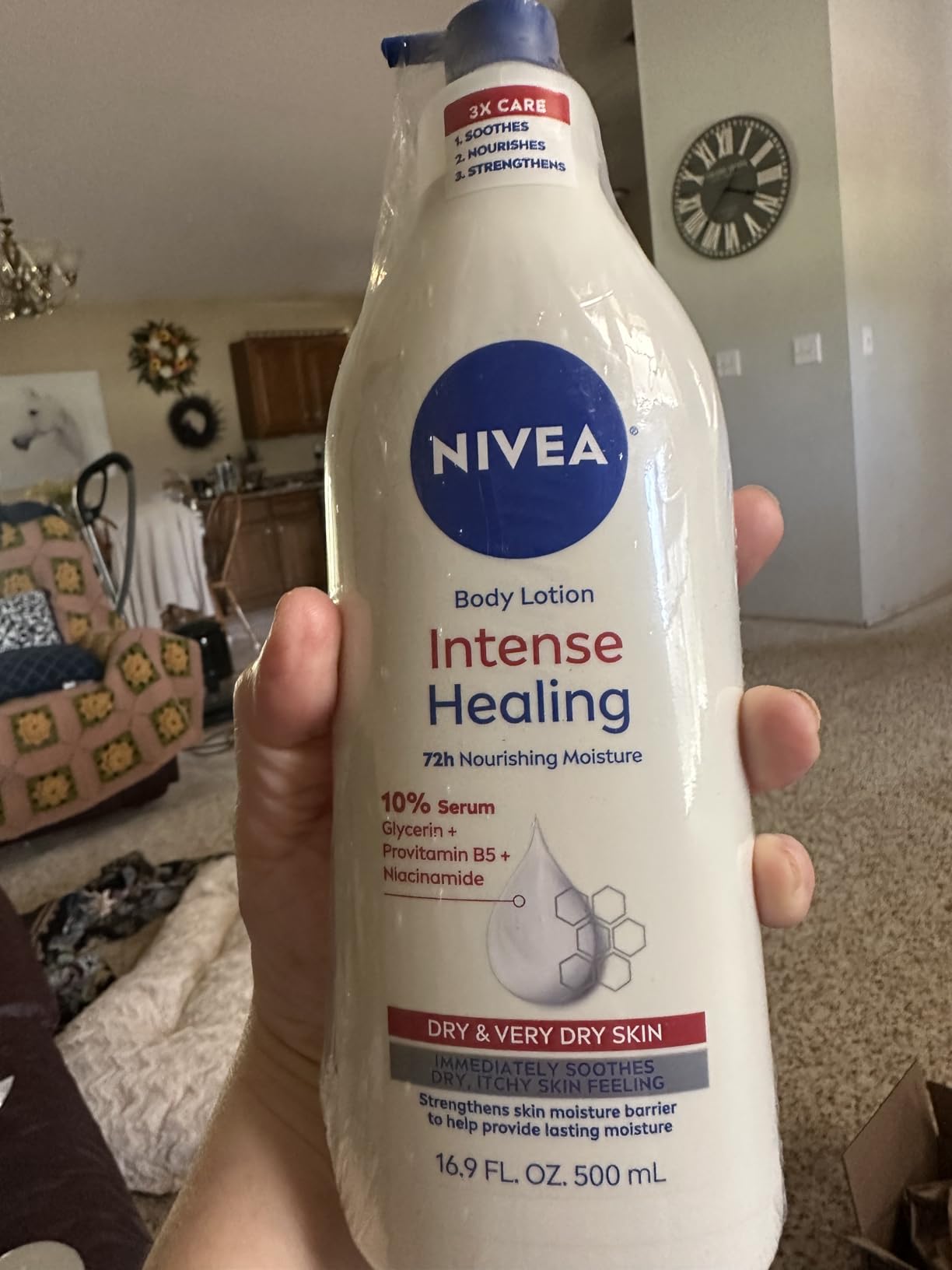 NIVEA Intense Healing Body Lotion, 72-Hour Moisturizing Lotion,16.9 FL OZ customer photo 1
