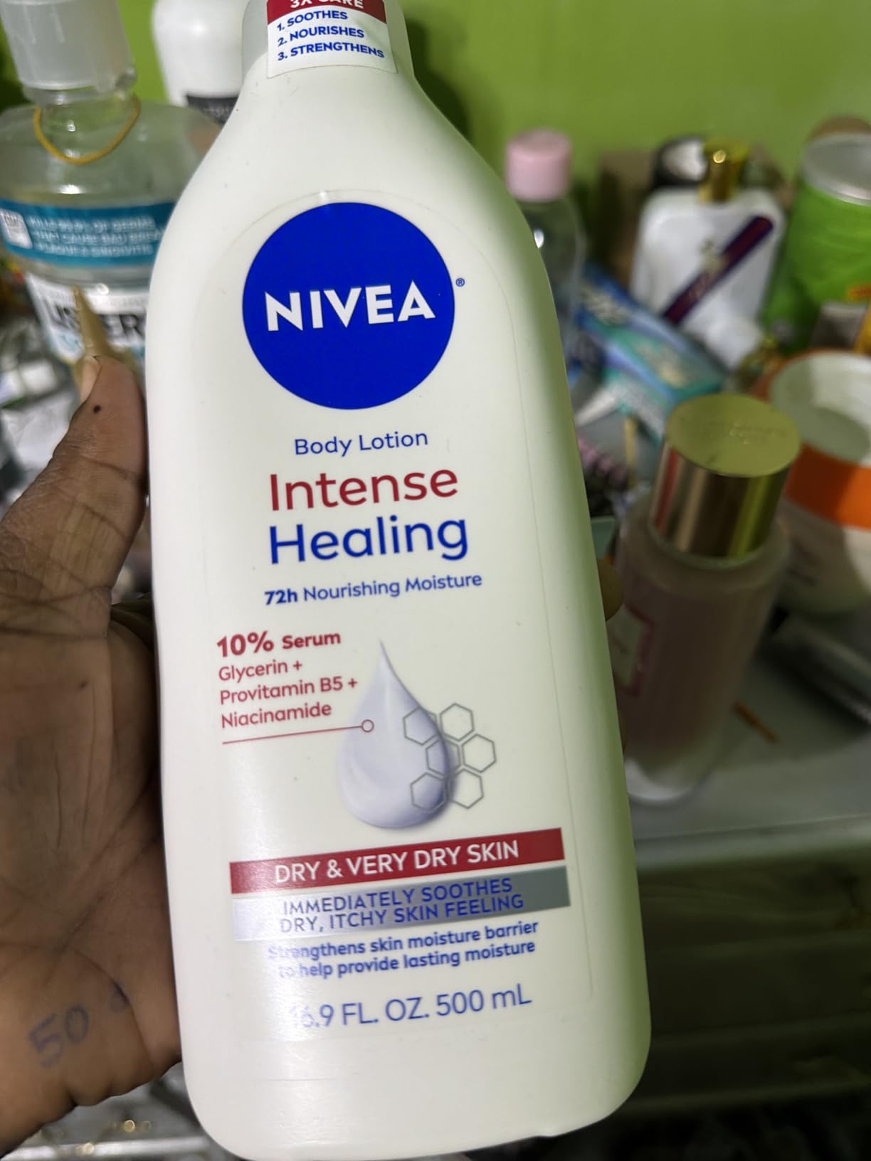 NIVEA Intense Healing Body Lotion, 72-Hour Moisturizing Lotion,16.9 FL OZ customer photo 2