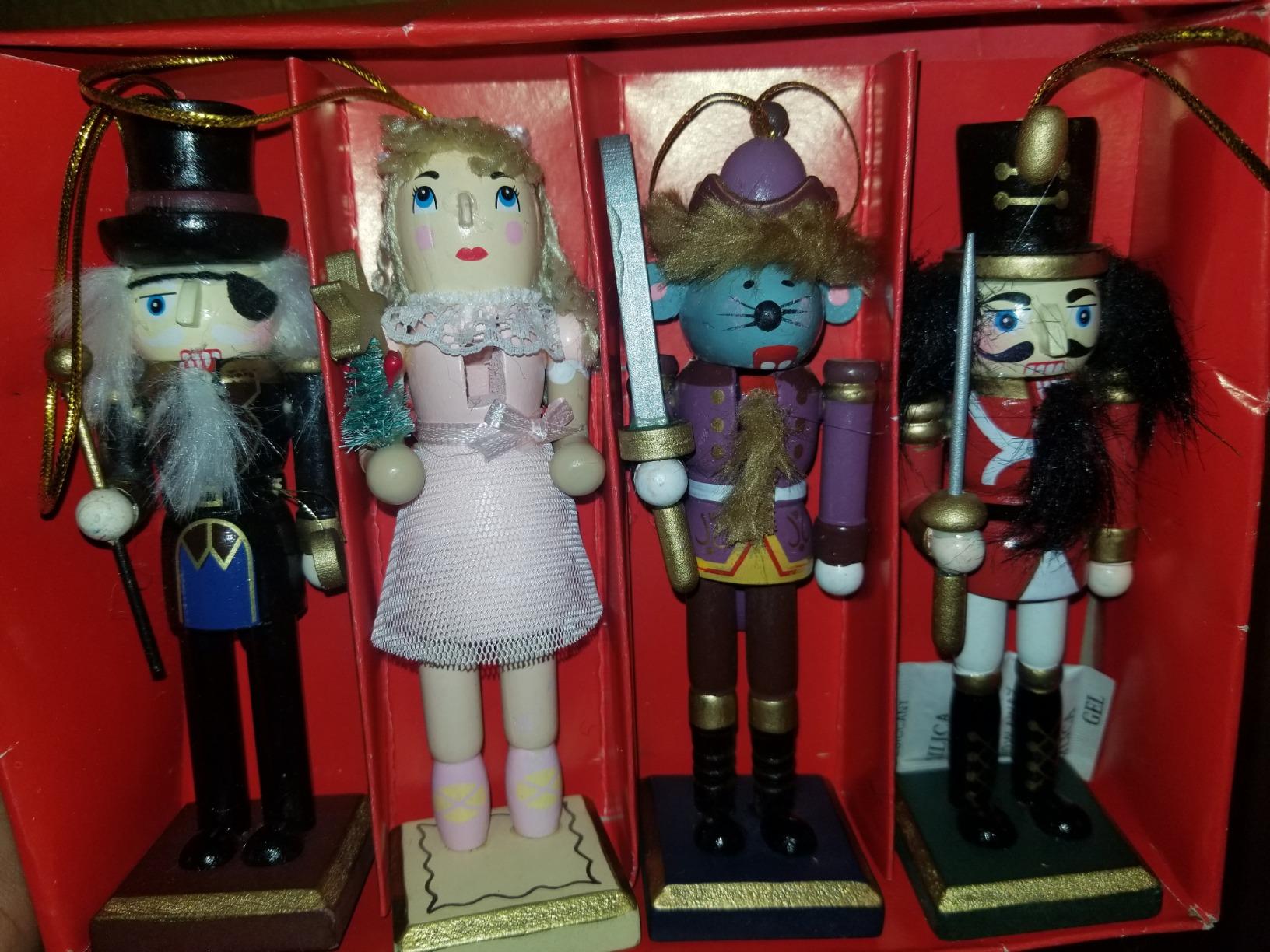 Burton & Burton Nutcracker Ornaments Wood Handpainted Assorted Set of 4,for Christmas customer photo 1