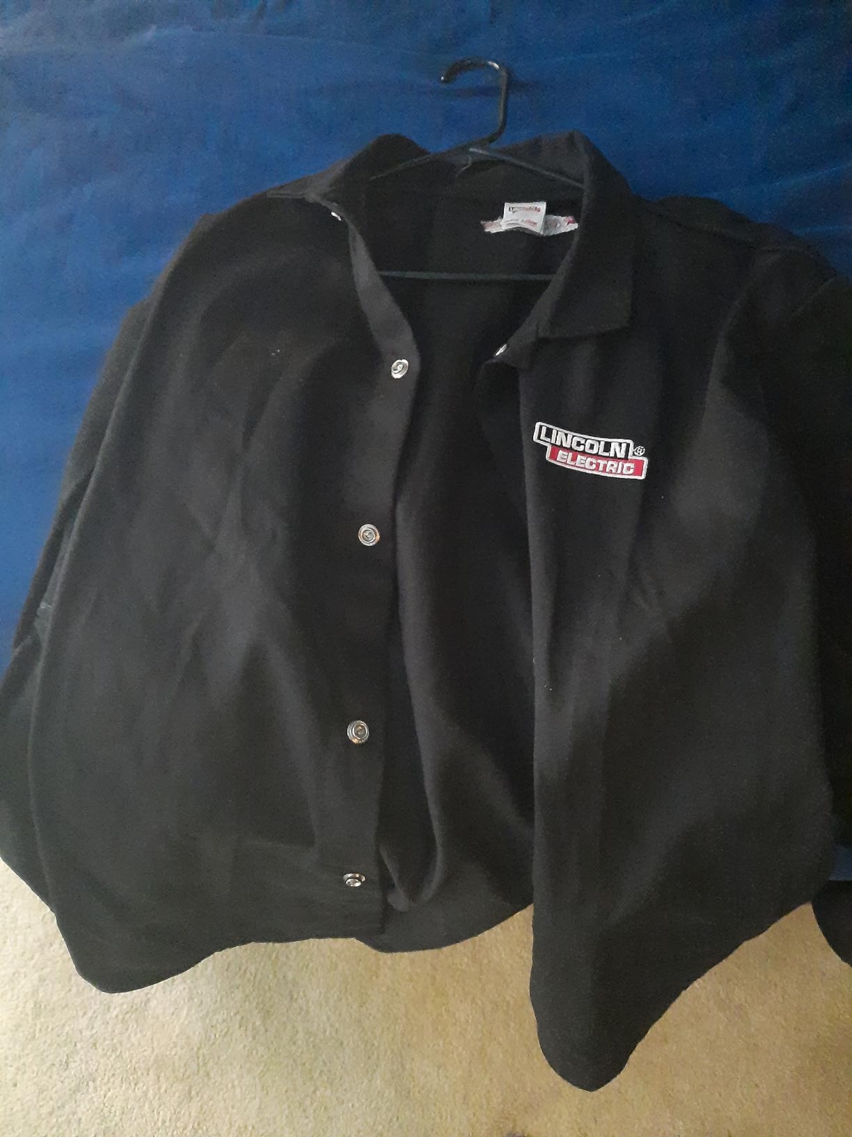 Lincoln Electric unisex adult Traditional Split Leather Sleeved Welding Jacket, Black, Large US customer photo 2