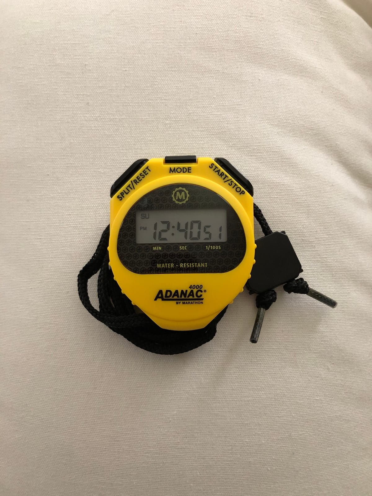 Marathon Adanac 4000 Digital Stopwatch Timer, Black - High Precision Accuracy to 1/100th Seconds - Water, Dust & Shock Resistant - 46