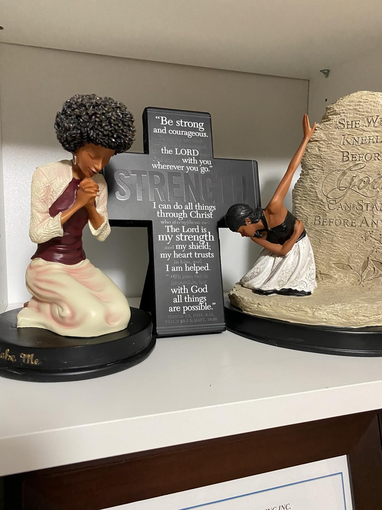 African American Expressions Mold Me Make Me Figurine - Black Praying Hands Statue, Inspirational Christian Home Décor - Christian Gift for Mom customer photo 1