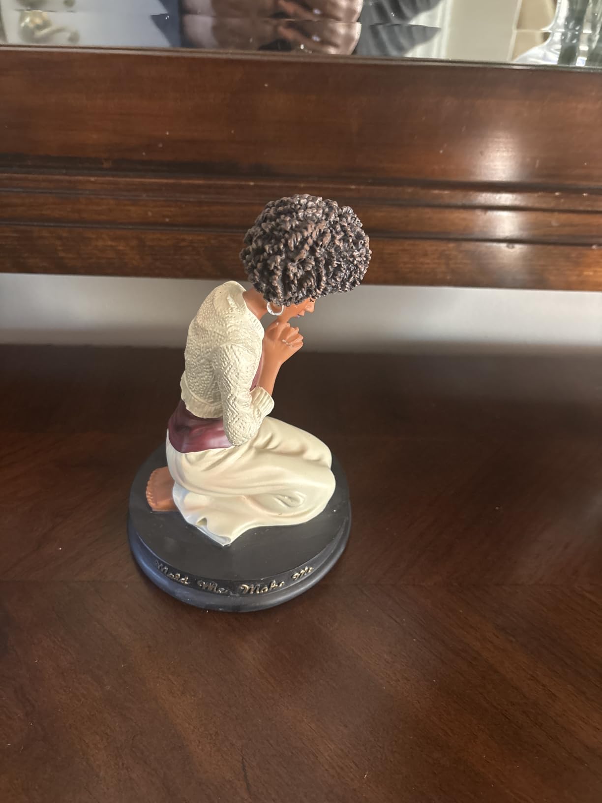 African American Expressions Mold Me Make Me Figurine - Black Praying Hands Statue, Inspirational Christian Home Décor - Christian Gift for Mom customer photo 2