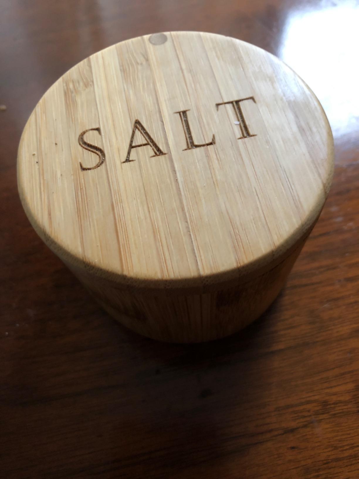 Totally Bamboo Salt Cellar with Swivel Lid, Salt Container for Countertop customer photo 1