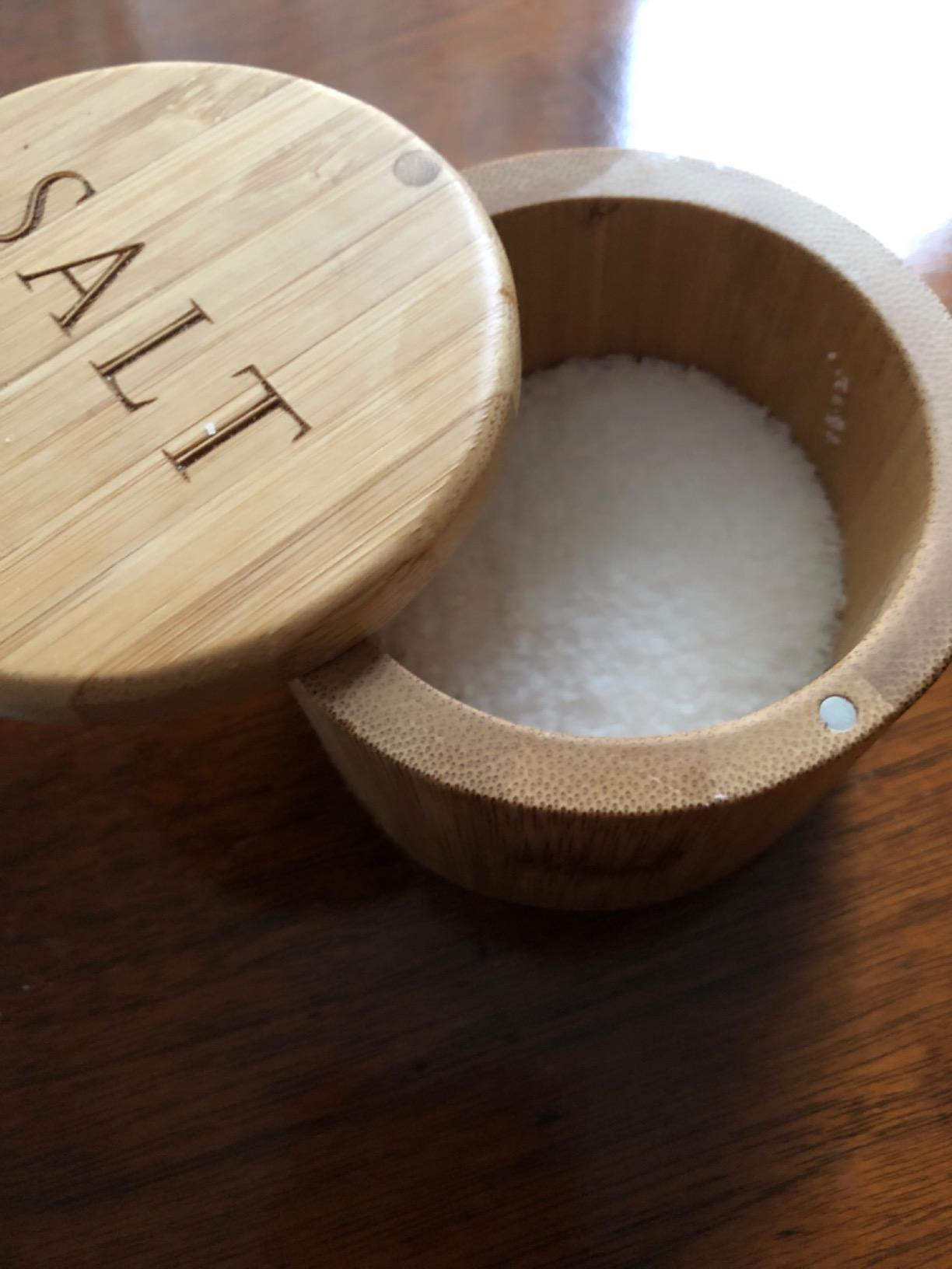 Totally Bamboo Salt Cellar with Swivel Lid, Salt Container for Countertop customer photo 2