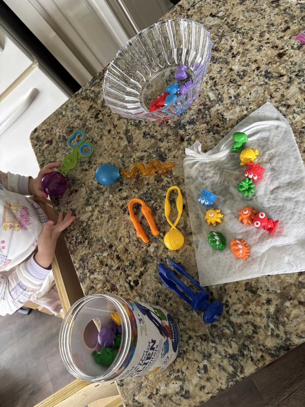 Learning Resources Helping Hands Fine Motor Tool Set Toy - Sensory Bin Sand Toys, Montessori, Plastic Tweezers, Therapy Games For Toddler, Homeschool Preschool Supplies customer photo 2