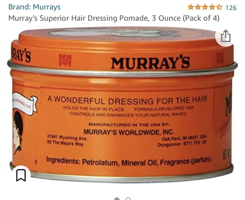 Murray's Superior Hair Dressing Pomade, 3 Ounce (Pack of 4) customer photo 1