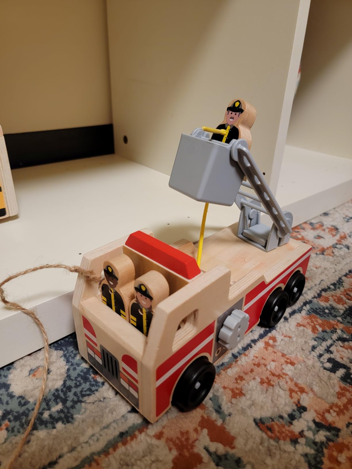 Melissa & Doug Wooden Fire Truck with 3 Firefighter Play Figures customer photo 1