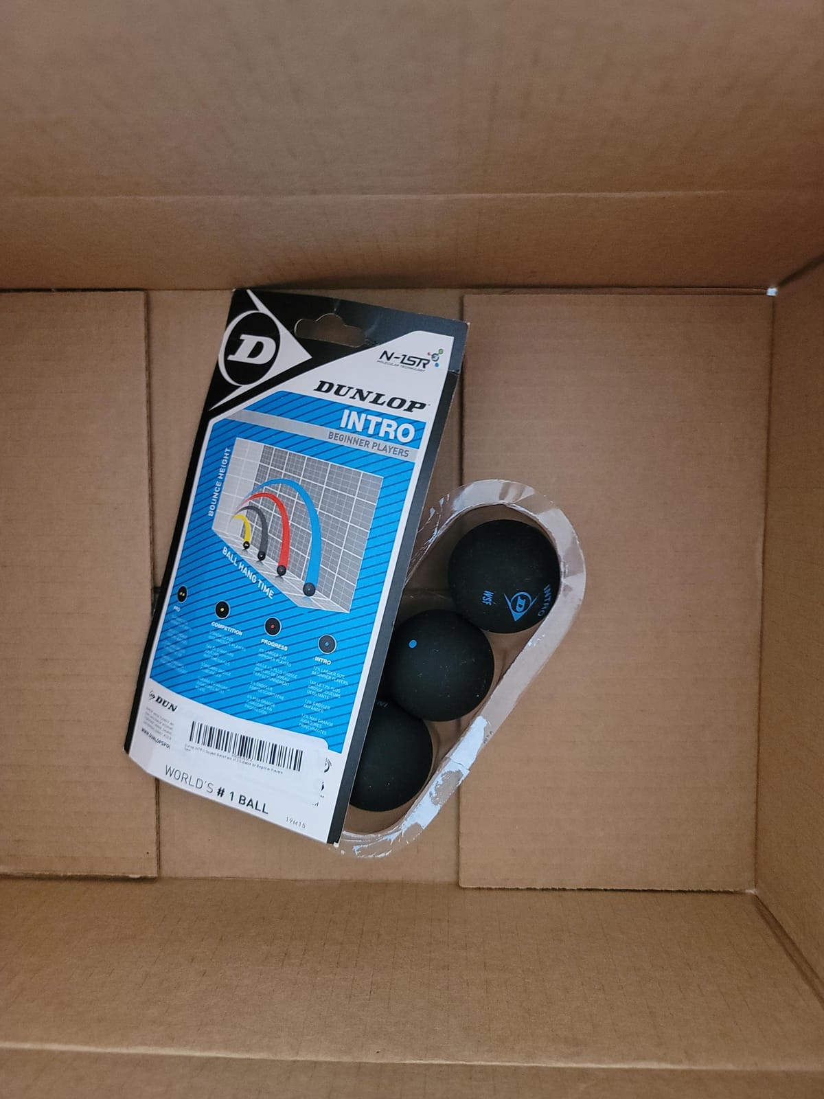 Dunlop Squash Balls Intro Blue, for Beginners and Hobby Players - Fast Speed customer photo 1