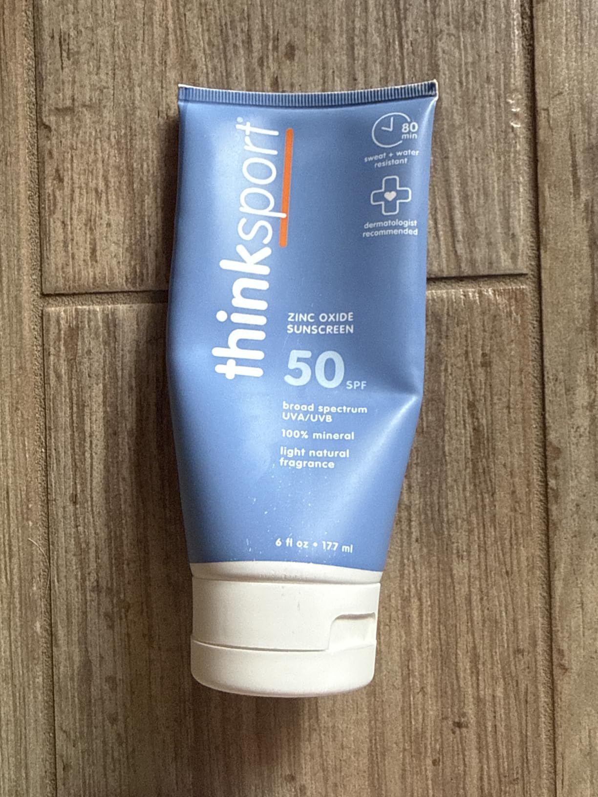 Thinksport Mineral Sunscreen SPF 50+ Zinc Oxide, Water Resistant, 6 Fl Oz customer photo 1
