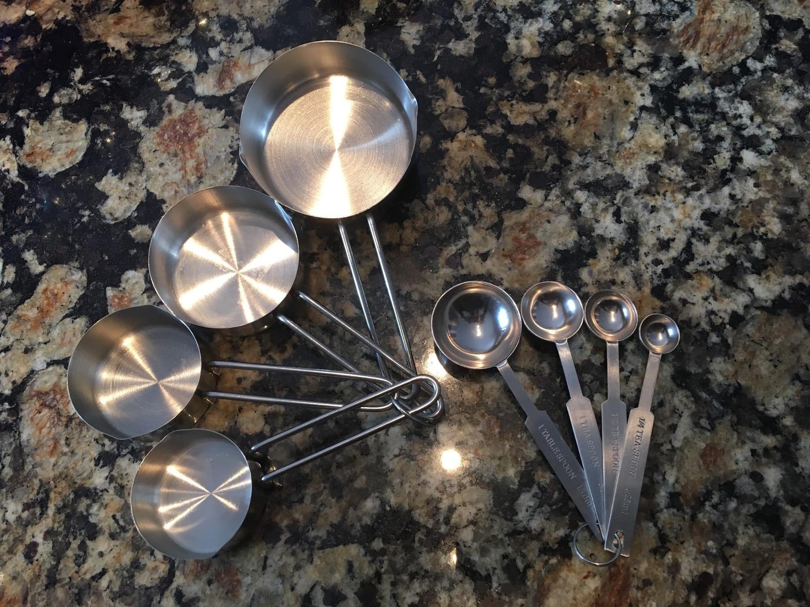 New Star Foodservice 42917 Stainless Steel Measuring Cups and Spoons Set, 8-Piece Metal Measuring Set for Baking, Cooking, Dry and Liquid Ingredients, Restaurant Grade, Silver customer photo 1
