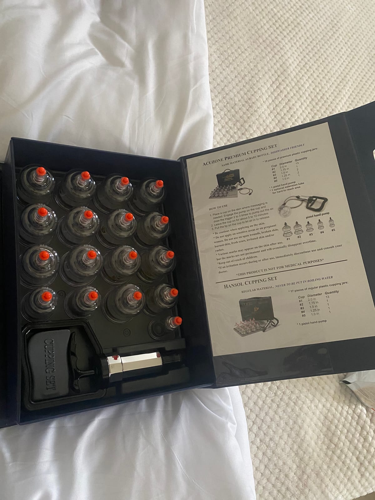 Hansol Cupping Therapy Equipment Set with Pumping Handle 17 Cups (Made in Korea) customer photo 2