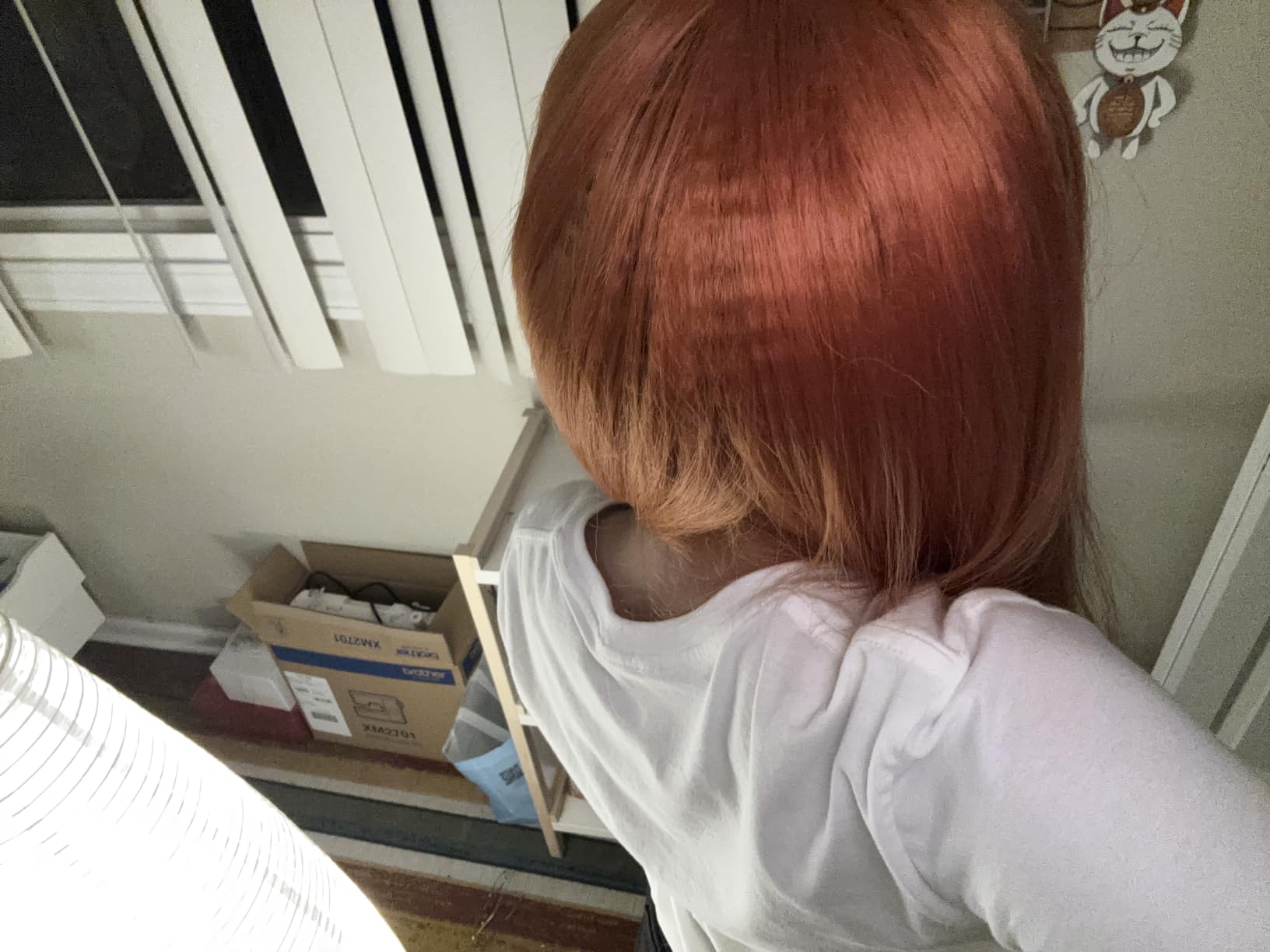 ANOGOL Long White Wig Women Long Straight White Cosplay Wig with Bangs customer photo 1