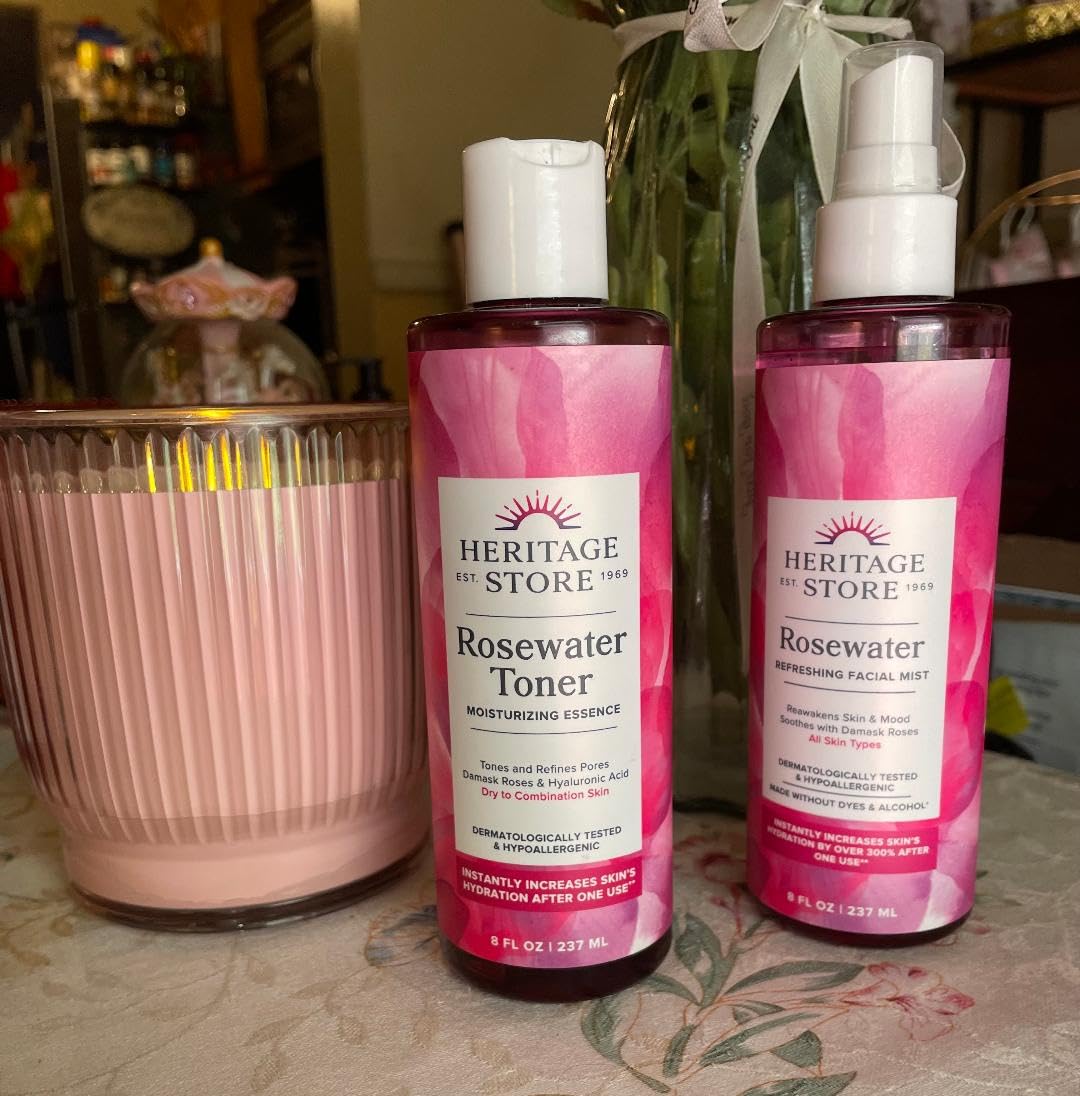 HERITAGE STORE Rosewater Facial Toner with Hyaluronic Acid, 8 fl oz customer photo 2