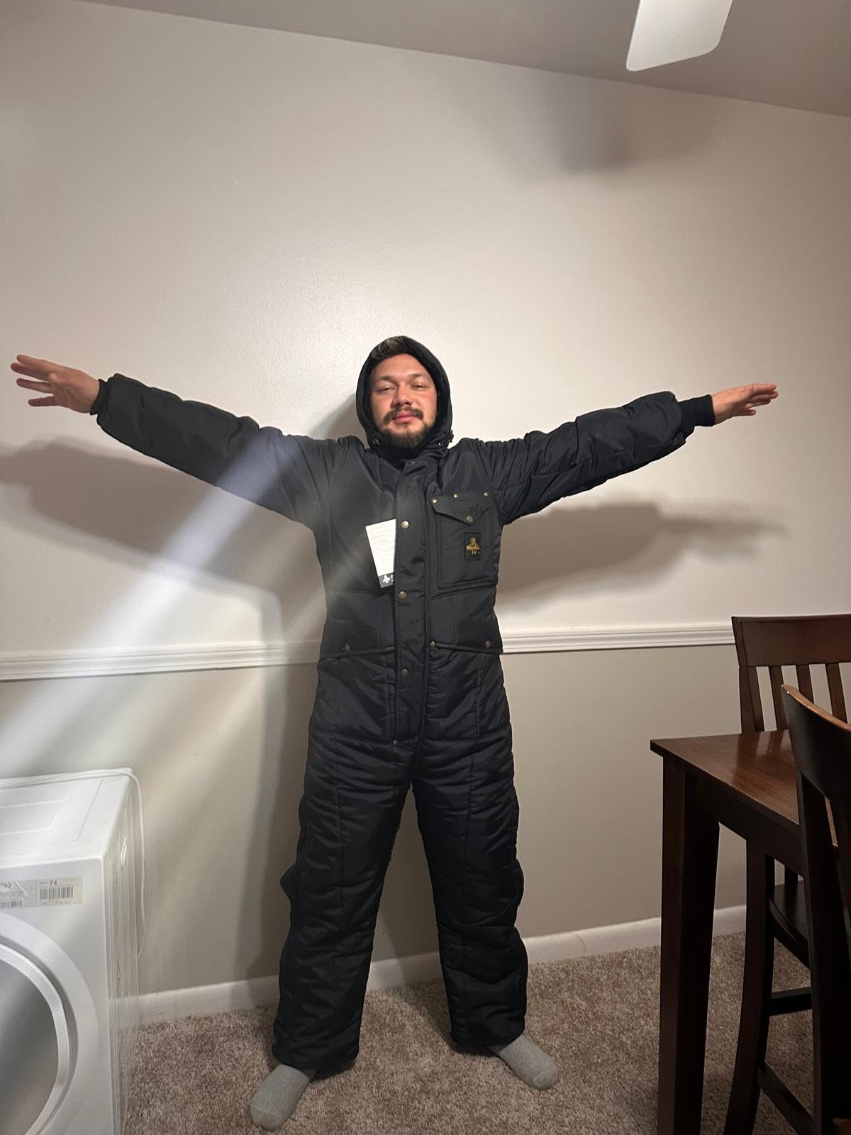RefrigiWear Men's Iron-tuff Coveralls With Hood customer photo 1