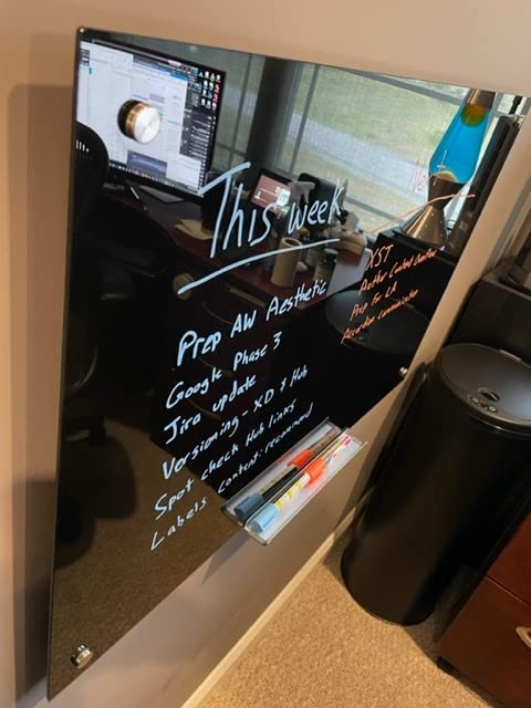 U Brands Glass Dry Erase Board, 24